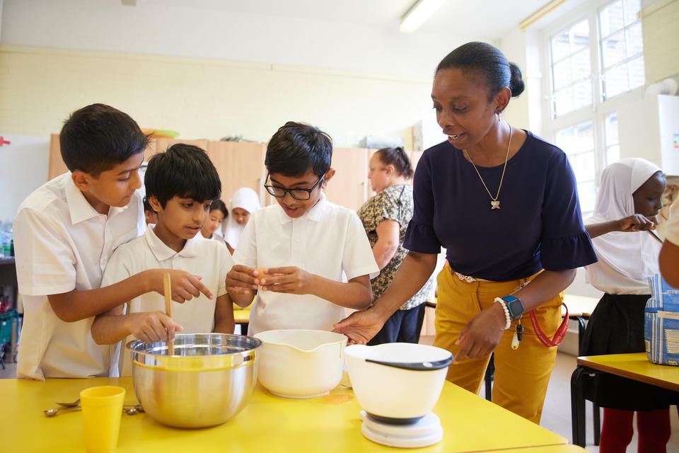 Children cooking